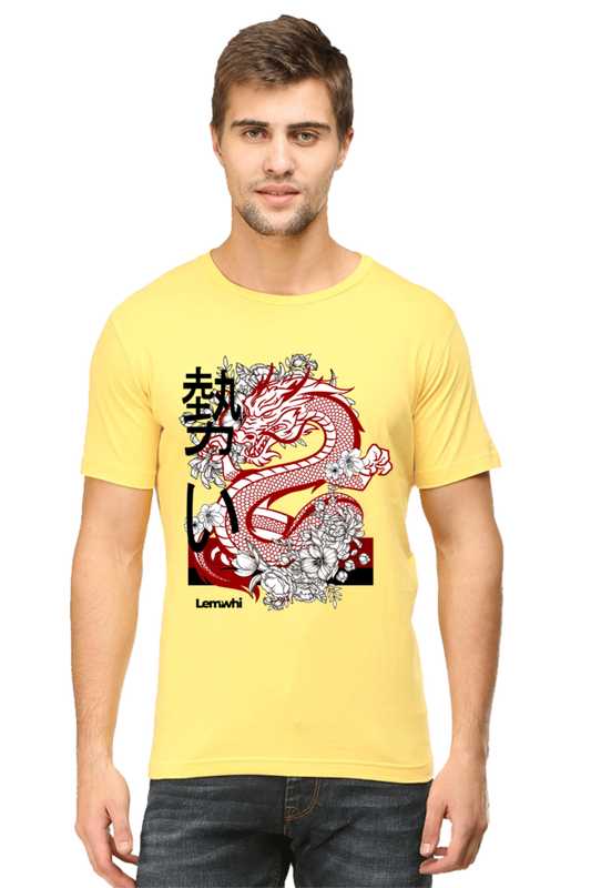 Crew Neck Graphic Printed Cotton T-shirt