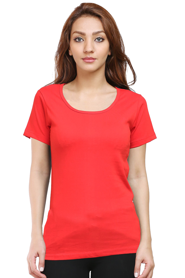 Print Round Neck Regular Sleeves Cotton Tshirt