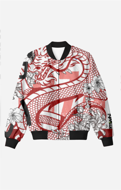 Unisex AOP Bomber Jacket Dragon Print