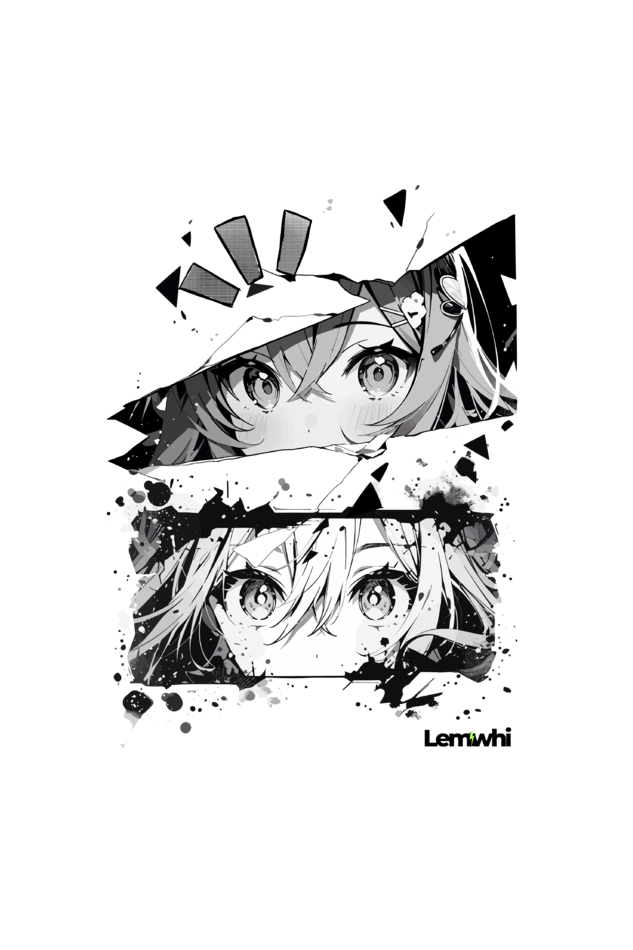 Unisex Anime Printed Oversized T-shirt