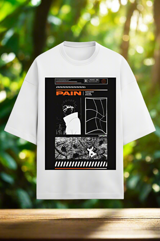 Printed Oversized T-Shirt (Pain)