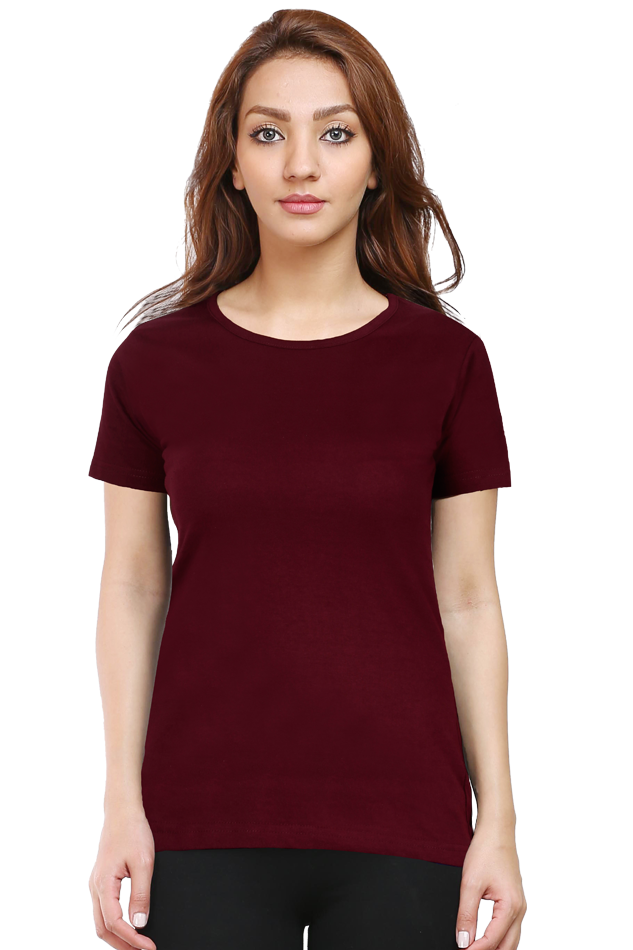 Print Round Neck Regular Sleeves Cotton Tshirt