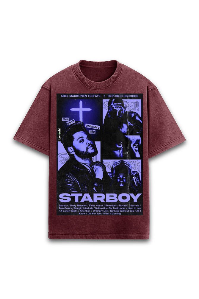 Premium The Weeknd Acid Wash T-Shirt