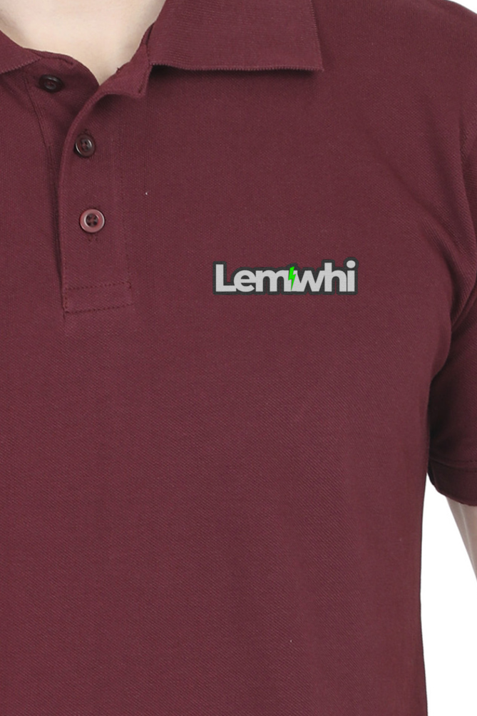 Men Solid Polo Collar T-Shirt