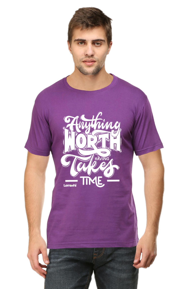 Round Neck Short Sleeves Cotton Lounge T-shirts