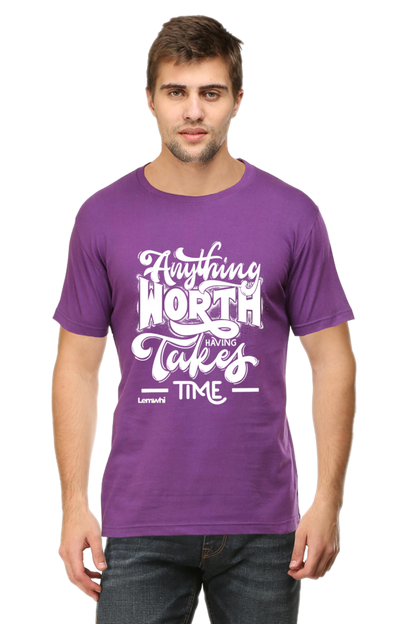 Round Neck Short Sleeves Cotton Lounge T-shirts