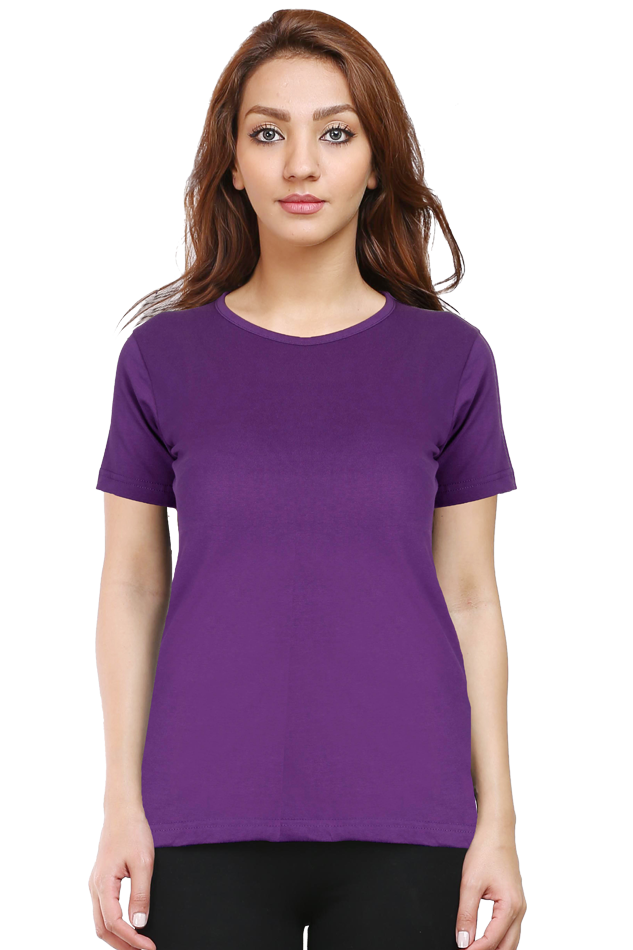 Print Round Neck Regular Sleeves Cotton Tshirt
