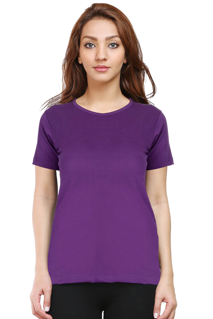 Print Round Neck Regular Sleeves Cotton Tshirt