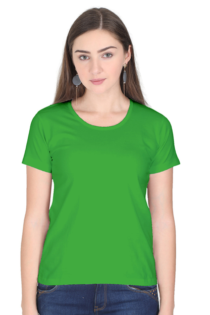 Print Round Neck Regular Sleeves Cotton Tshirt