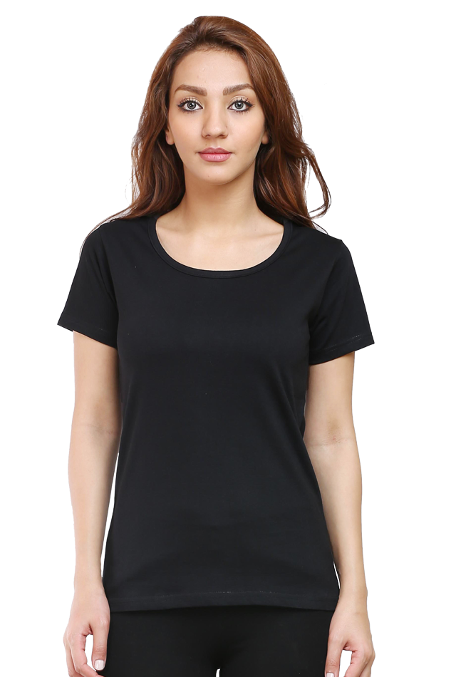 Print Round Neck Regular Sleeves Cotton Tshirt