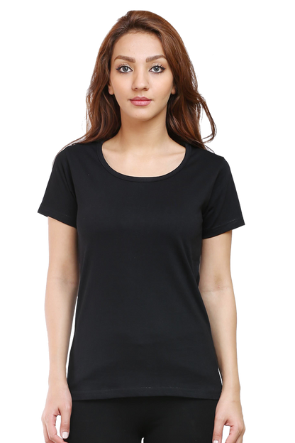 Print Round Neck Regular Sleeves Cotton Tshirt