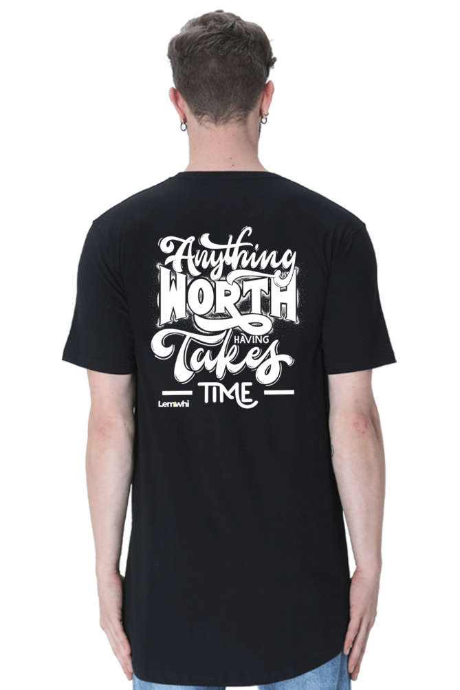 Male Longline Curved TShirt