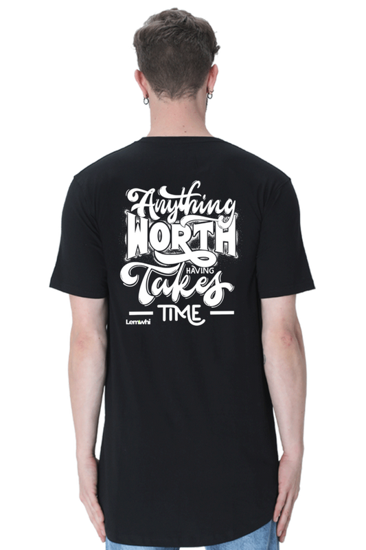 Male Longline Curved TShirt