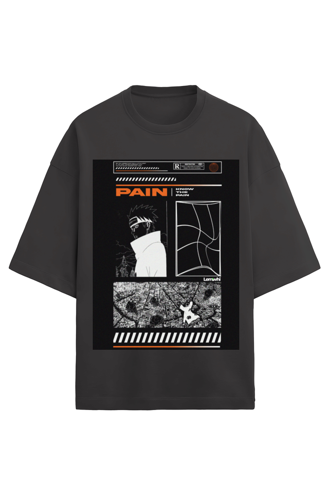 Printed Oversized T-Shirt (Pain)