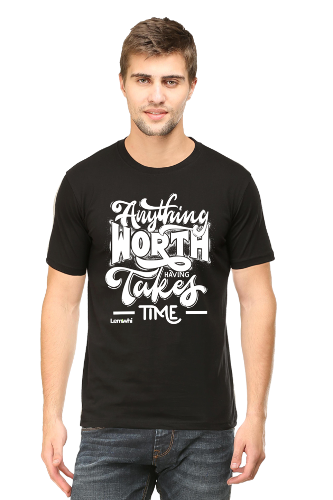 Round Neck Short Sleeves Cotton Lounge T-shirts