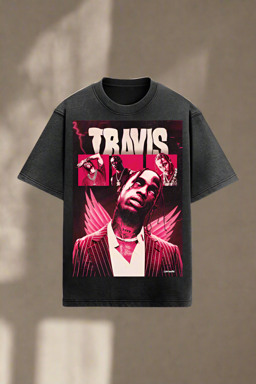 Premium Travis Scott Acid Wash T-Shirt