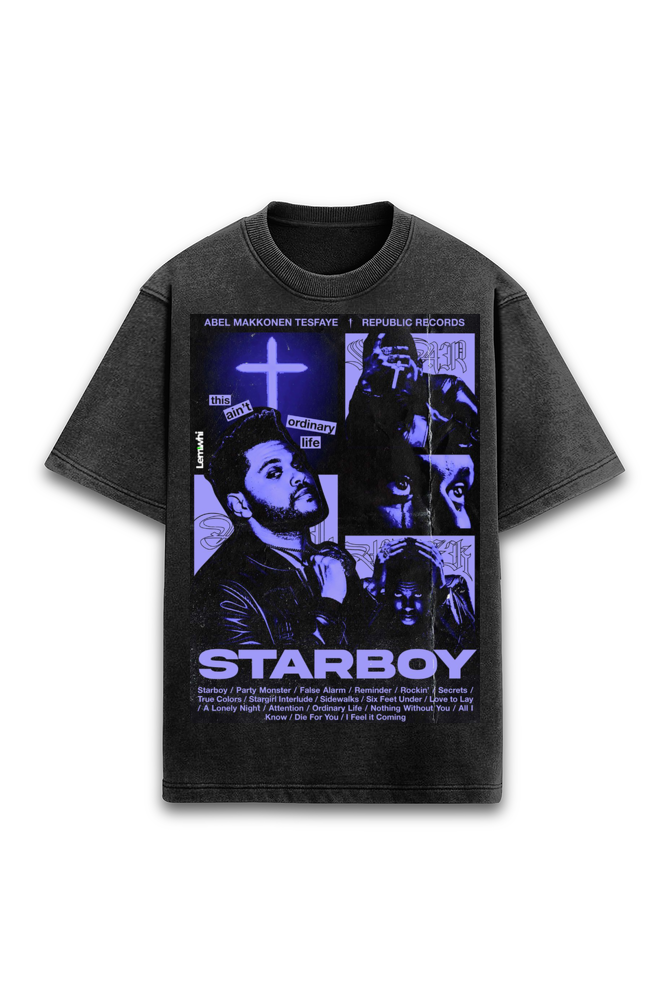 Premium The Weeknd Acid Wash T-Shirt
