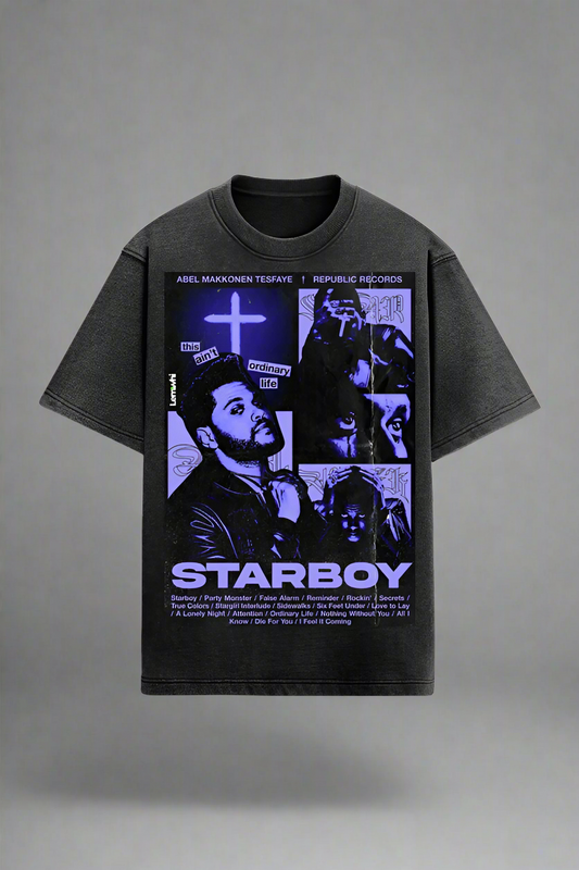 Premium The Weeknd Acid Wash T-Shirt