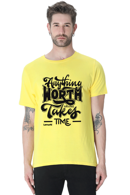 Round Neck Short Sleeves Cotton Lounge T-shirts