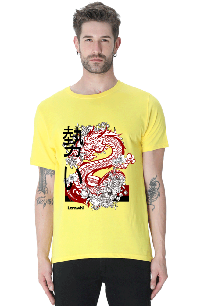 Crew Neck Graphic Printed Cotton T-shirt