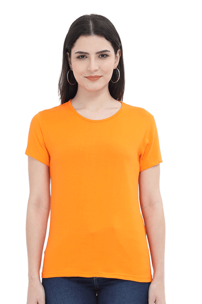 Print Round Neck Regular Sleeves Cotton Tshirt