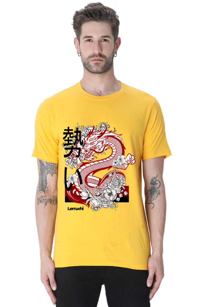 Crew Neck Graphic Printed Cotton T-shirt