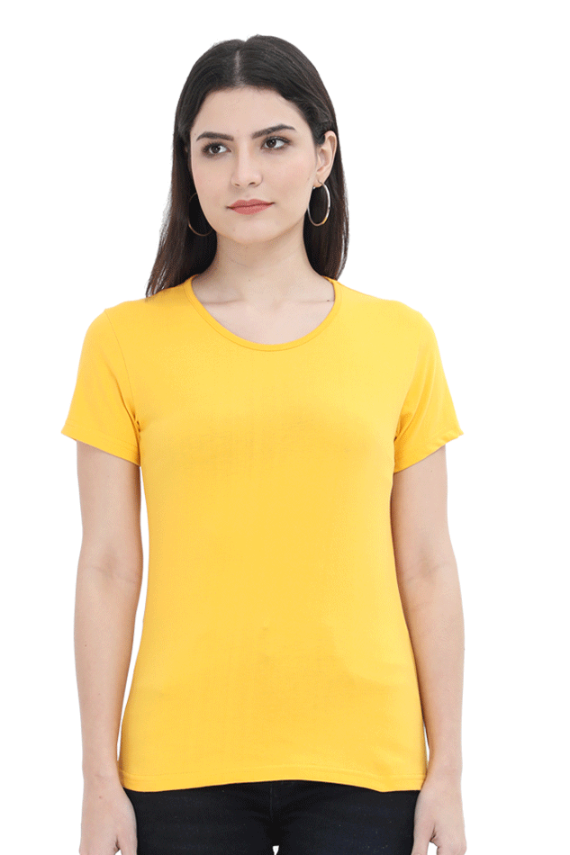Print Round Neck Regular Sleeves Cotton Tshirt