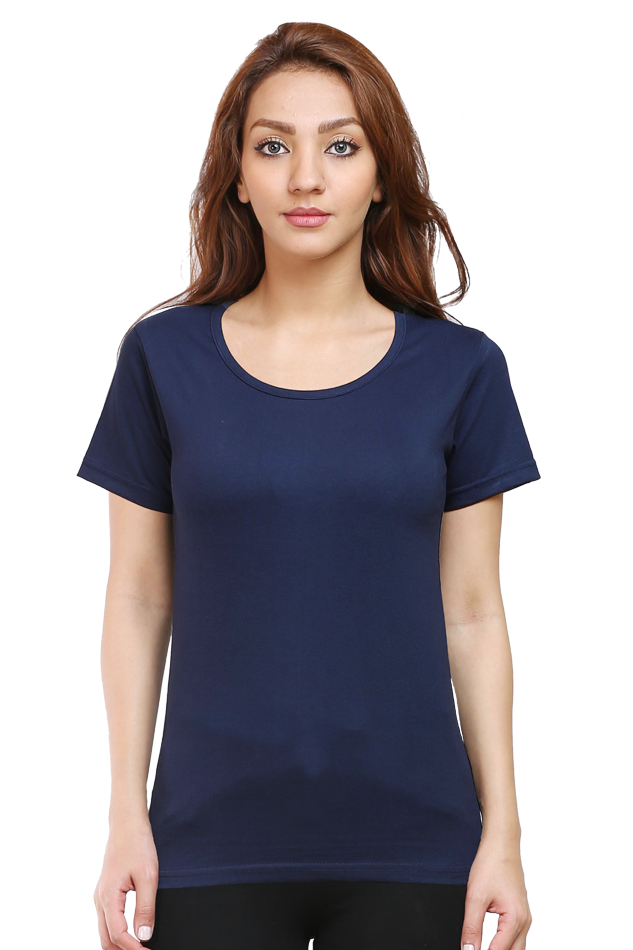 Print Round Neck Regular Sleeves Cotton Tshirt