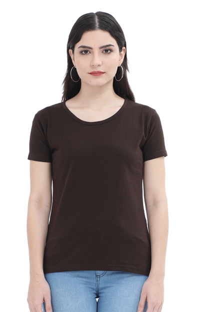 Print Round Neck Regular Sleeves Cotton Tshirt