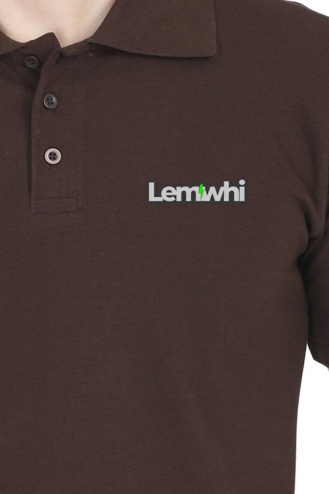 Men Solid Polo Collar T-Shirt