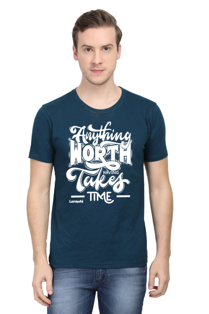 Round Neck Short Sleeves Cotton Lounge T-shirts