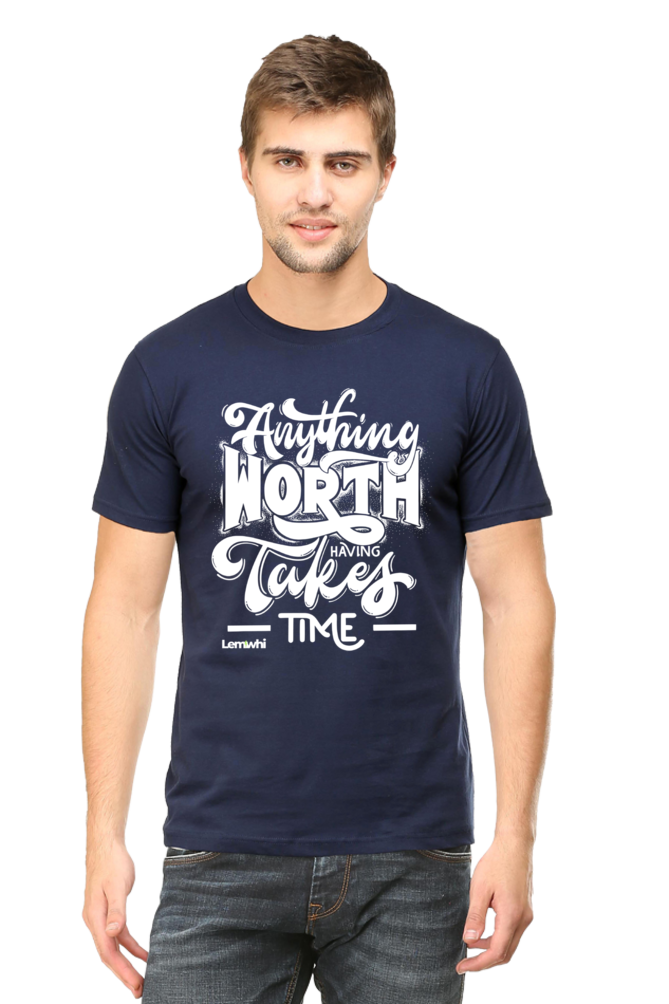 Round Neck Short Sleeves Cotton Lounge T-shirts