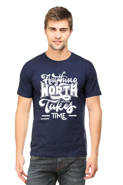 Round Neck Short Sleeves Cotton Lounge T-shirts