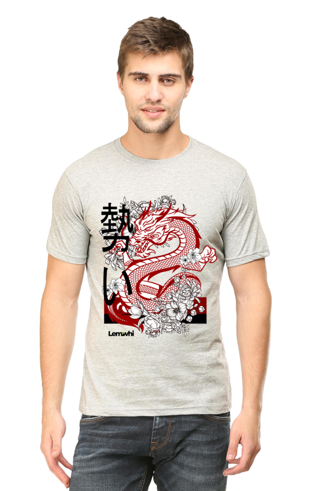 Crew Neck Graphic Printed Cotton T-shirt