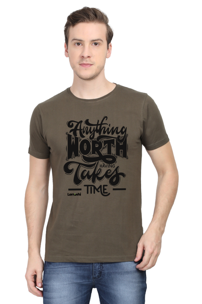 Round Neck Short Sleeves Cotton Lounge T-shirts