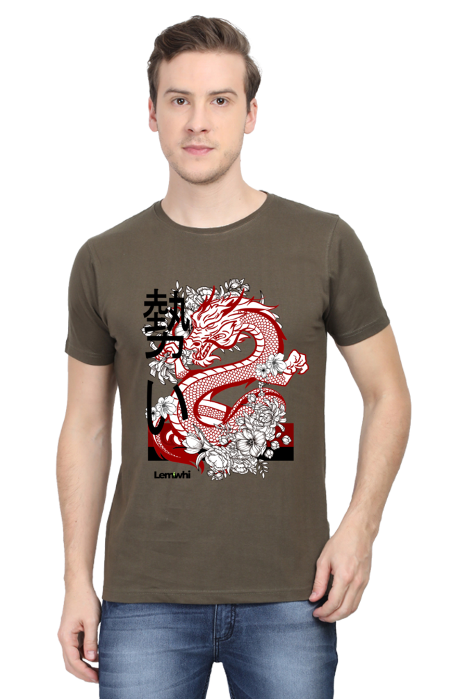Crew Neck Graphic Printed Cotton T-shirt