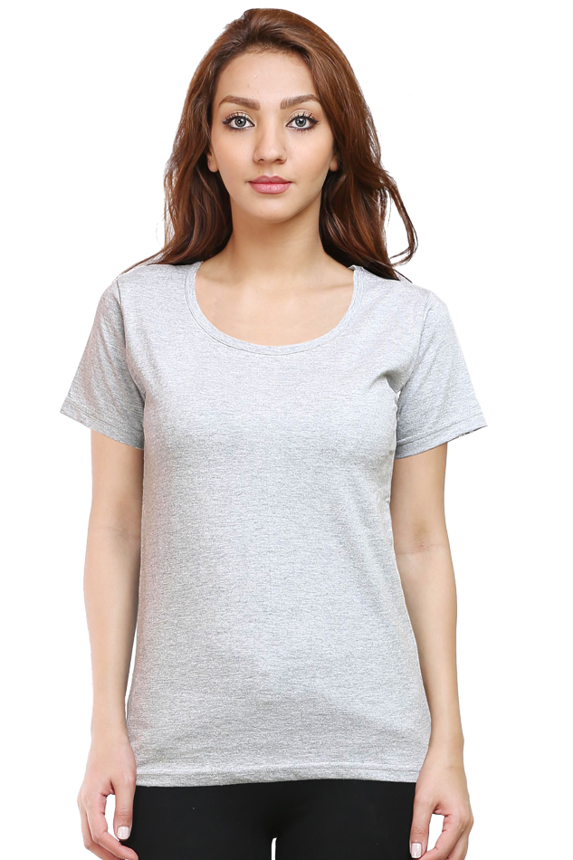 Print Round Neck Regular Sleeves Cotton Tshirt