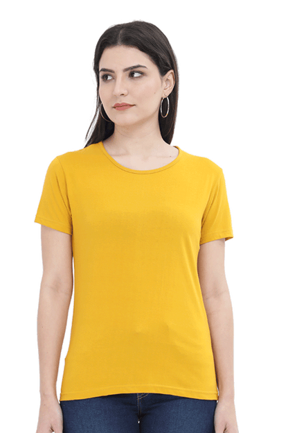 Print Round Neck Regular Sleeves Cotton Tshirt