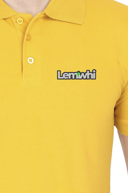 Men Solid Polo Collar T-Shirt