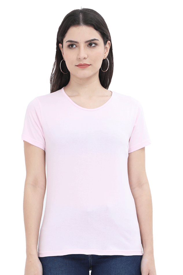 Print Round Neck Regular Sleeves Cotton Tshirt