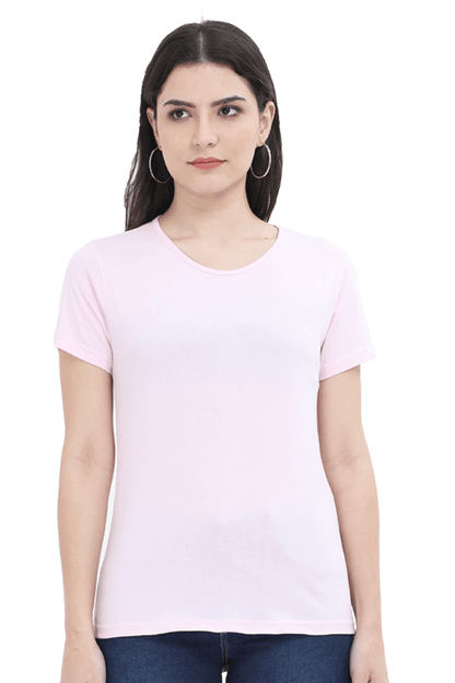 Print Round Neck Regular Sleeves Cotton Tshirt