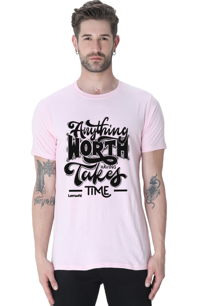 Round Neck Short Sleeves Cotton Lounge T-shirts