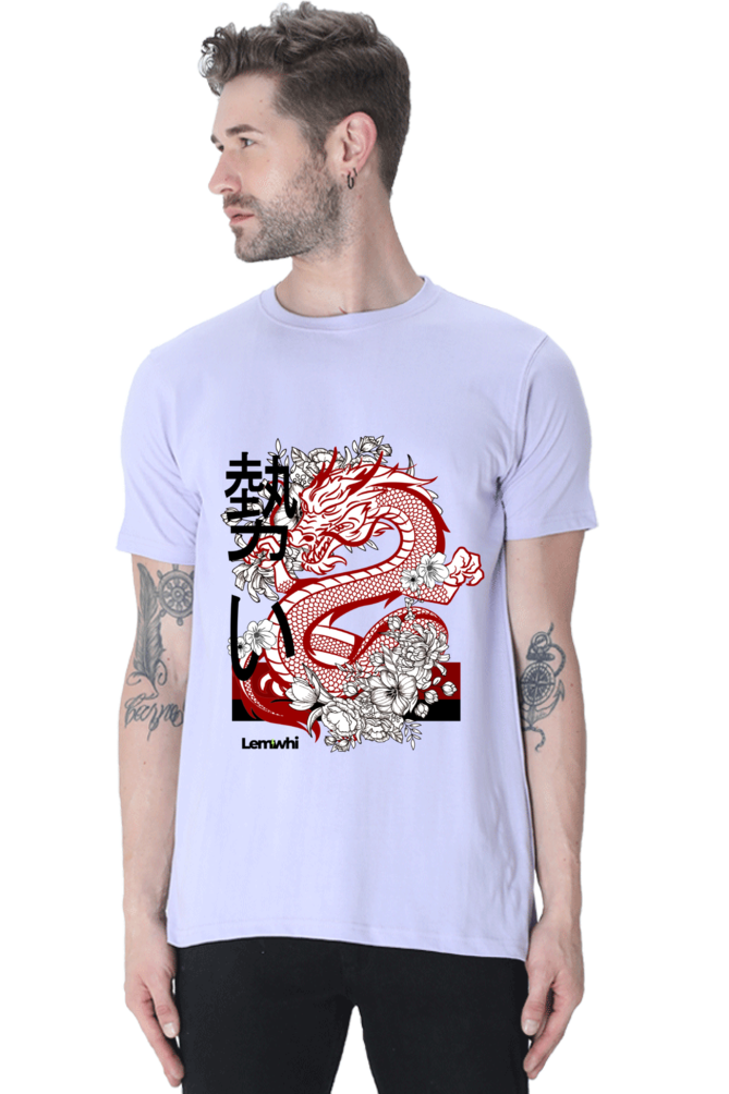 Crew Neck Graphic Printed Cotton T-shirt