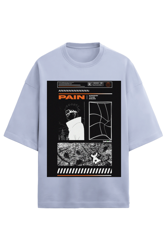 Printed Oversized T-Shirt (Pain)