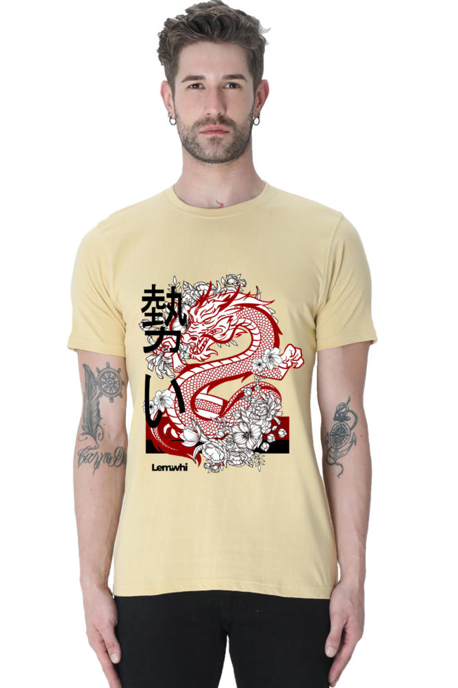 Crew Neck Graphic Printed Cotton T-shirt