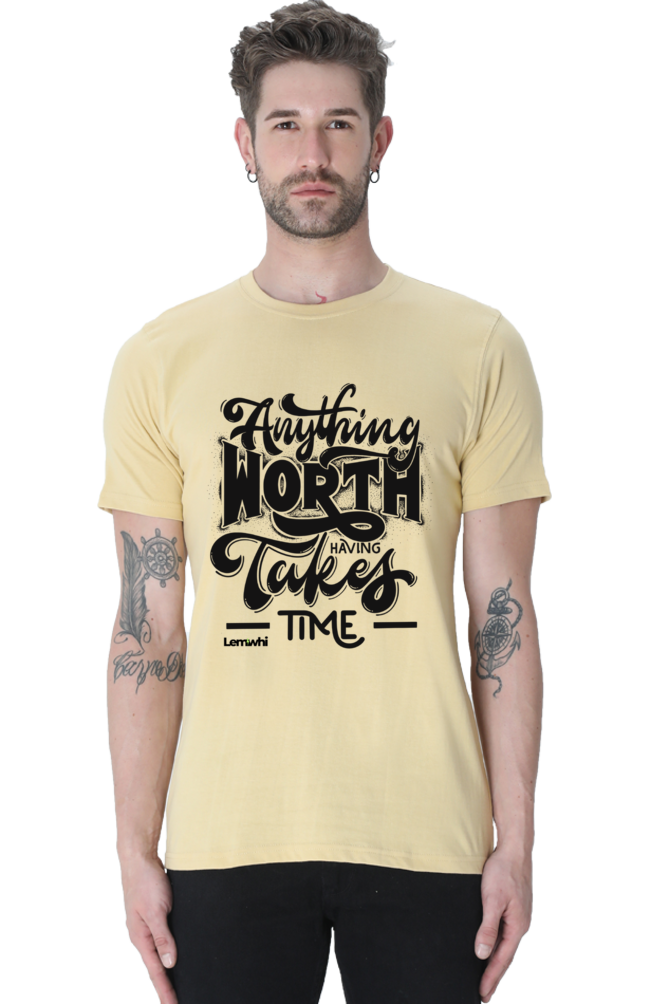Round Neck Short Sleeves Cotton Lounge T-shirts