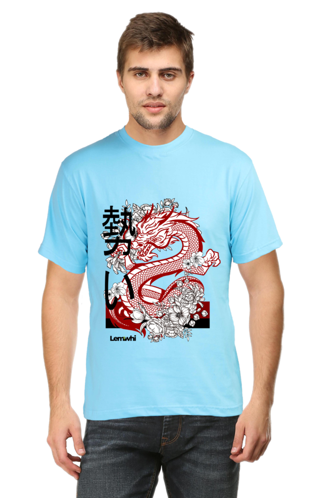 Crew Neck Graphic Printed Cotton T-shirt