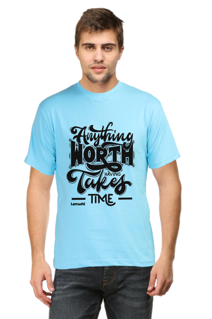 Round Neck Short Sleeves Cotton Lounge T-shirts