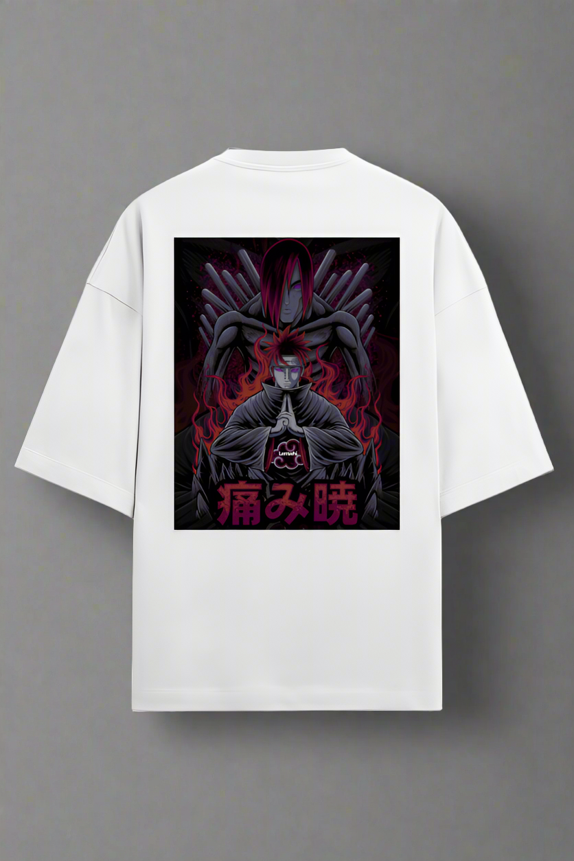 Printed Oversized T-Shirt (Nagato/Pain)